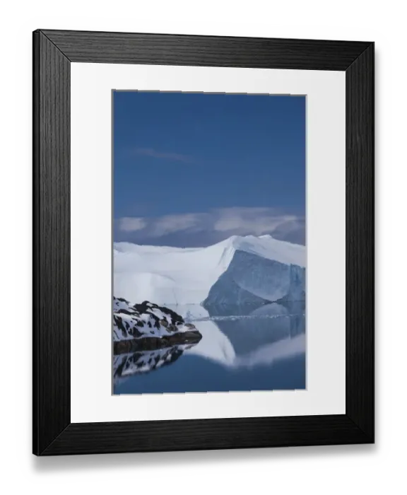 Framed Print : Greenland, Disko Bay, Ilulissat, elevated view of floating ice