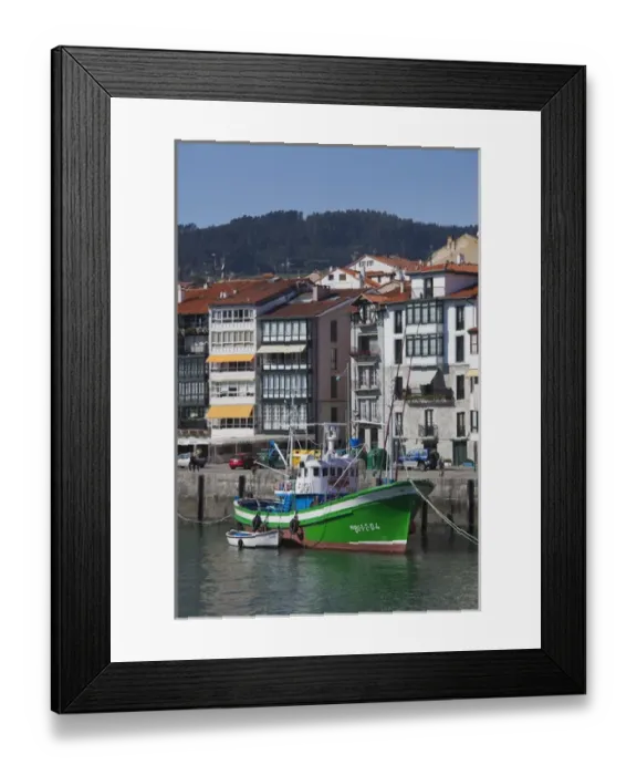 Framed Print : Spain, Basque Country Region, Vizcaya Province, Lekeitio, the harbor