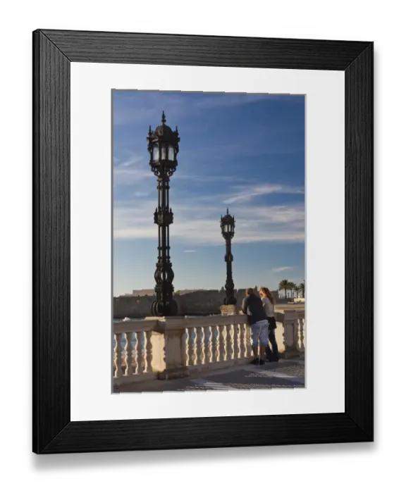 Framed Print : Spain, Andalucia Region, Cadiz Province, Cadiz, Playa de la Caleta, sunset Framed Print : Spain, Andalucia Region, Cadiz Province, Cadiz, Playa de la Caleta, sunset