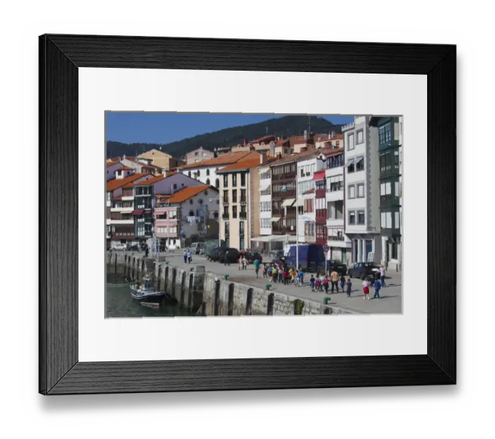 Framed Print : Spain, Basque Country Region, Vizcaya Province, Lekeitio, the harbor