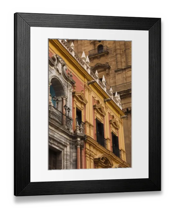 Framed Print : Spain, Andalucia Region, Malaga Province, Malaga, Palacio Episcopal