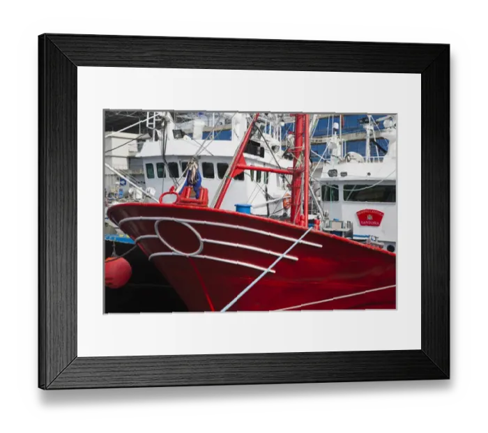 Framed Print : Spain, Cantabria Region, Cantabria Province, Santona, fishing fleet Framed Print : Spain, Cantabria Region, Cantabria Province, Santona, fishing fleet