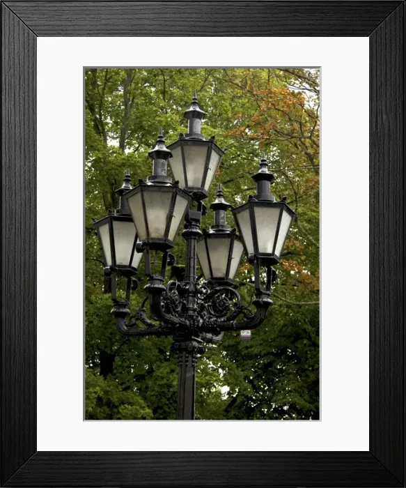 Framed Print : Europe, Estonia, Tallinn. Street lamp detail