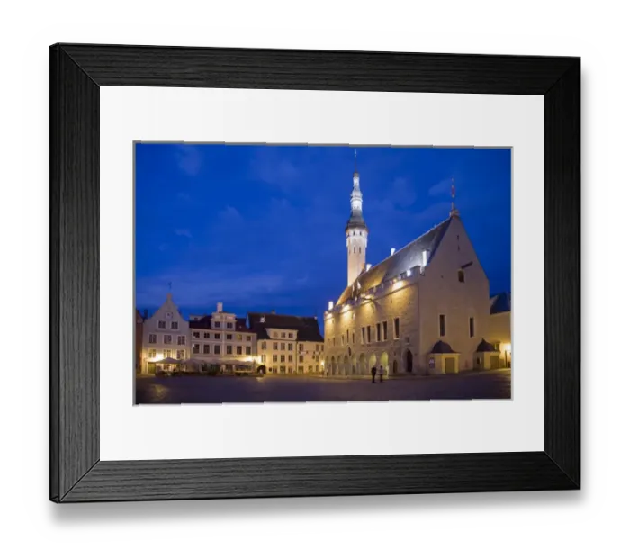 Framed Print : Europe, Estonia, Tallinn. Church and town plaza Framed Print : Europe, Estonia, Tallinn. Church and town plaza