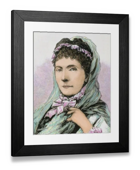 Framed Print : Augusta of Saxe-Weimar-Eisenach (Augusta Marie Luise Katharina von Sachsen-Weimar-Eisenach)