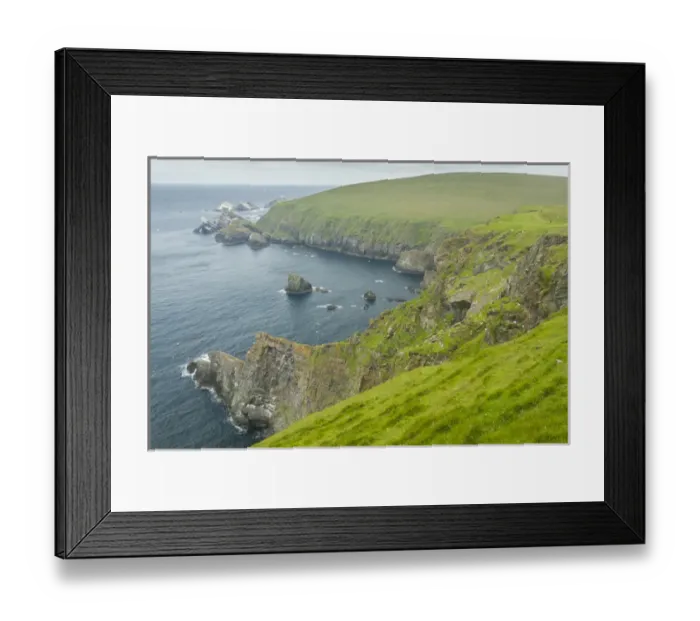 Framed Print : Europe, Scotland, Shetland Islands. Island of Unst landscape