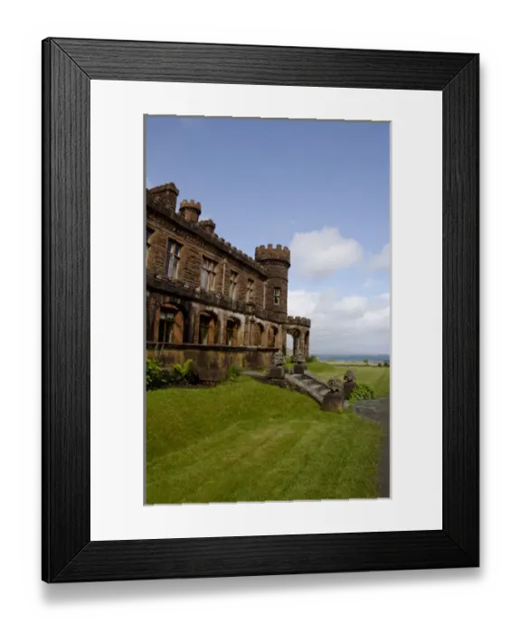 Framed Print : Scotland, Inner Hebrides, Isle of Rum (aka Rhum). Historic Kinloch Castle, c. 1900 Framed Print : Scotland, Inner Hebrides, Isle of Rum (aka Rhum). Historic Kinloch Castle, c. 1900