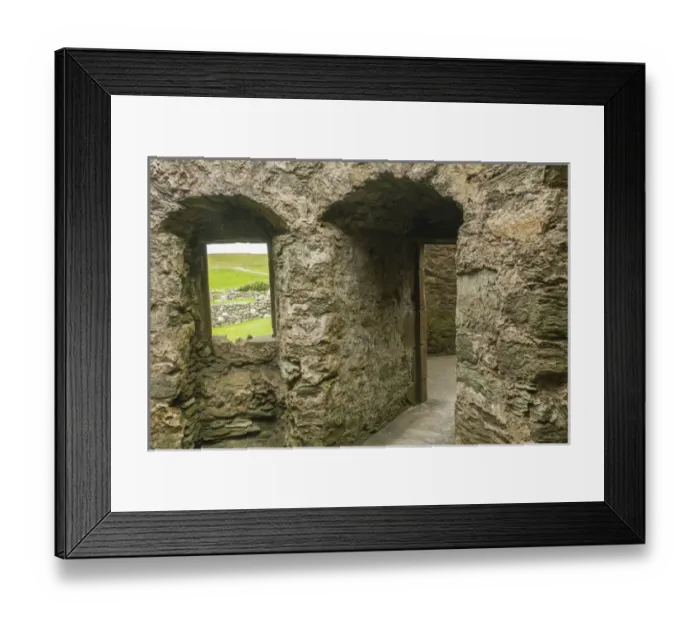Framed Print : Europe, Scotland, Shetland Islands. Muness Castle ruins Framed Print : Europe, Scotland, Shetland Islands. Muness Castle ruins