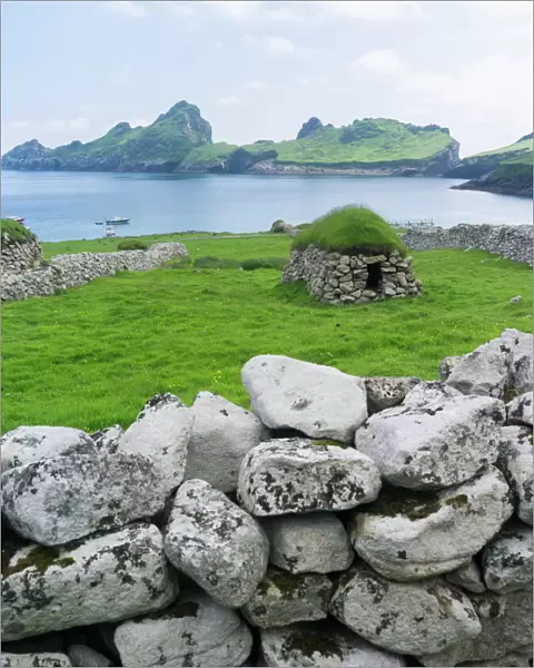 The islands of St Kilda archipelago in Scotland. Island of Hirta, Traditonal Cleit