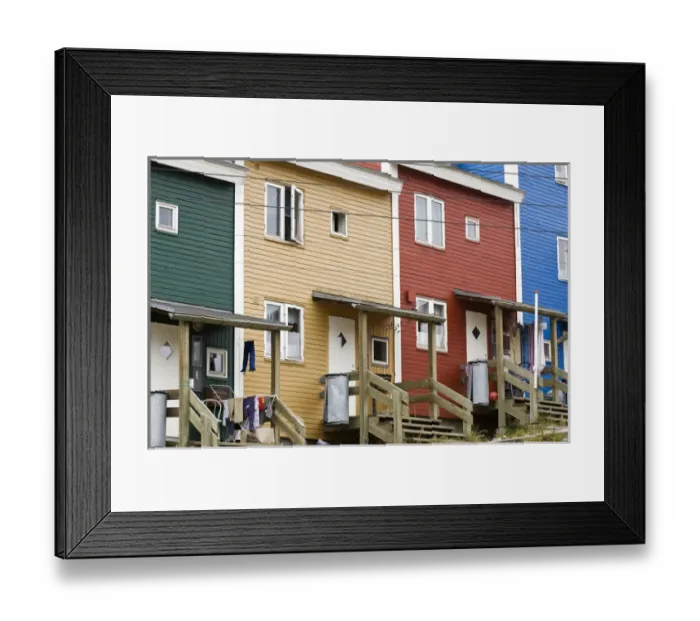 Framed Print : Apartment buildings Sisimiut Greenland Framed Print : Apartment buildings Sisimiut Greenland