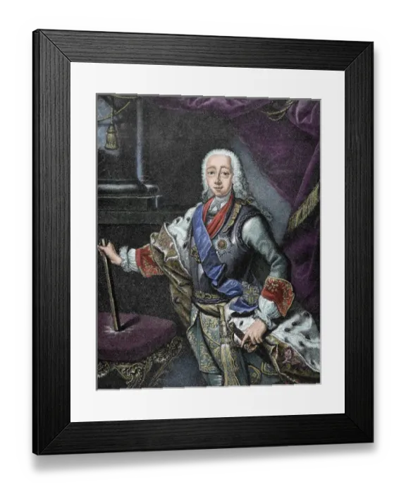Framed Print : Peter III of Russia (Kiel Castle, 1728-Rops, 1762). Duke of Holstein (Charles Peter