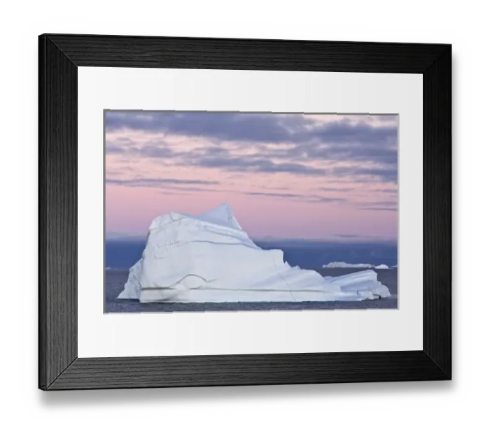 Framed Print : Icebergs at sunrise Cape York Weast Coast of Greenland
