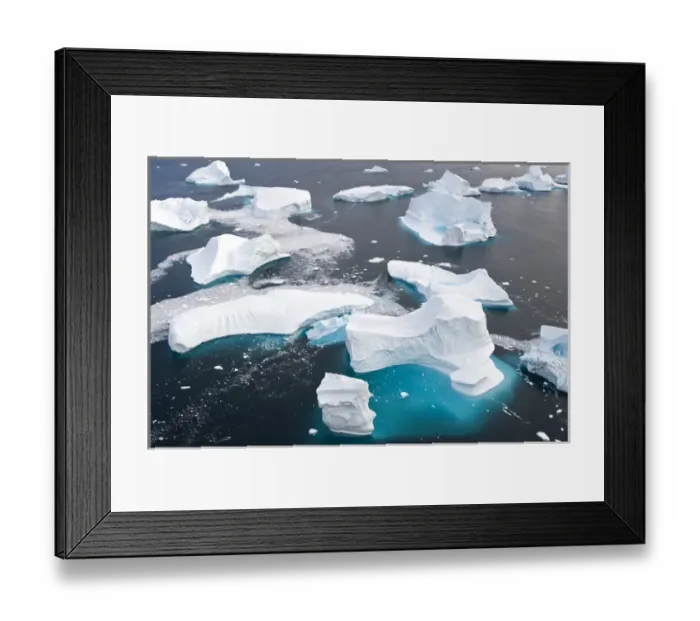 Framed Print : Icebergs Cape York Greenland