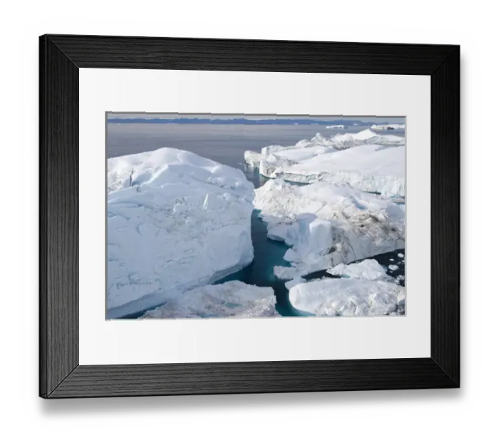 Framed Print : Jakobshavn Isbr glacier Ilulissat Icefjord - Disko Bay Greenland