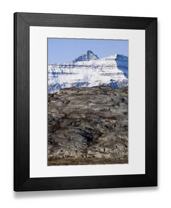 Framed Print : Mountain peak Danmark Island - Scoresby Sund Greenland