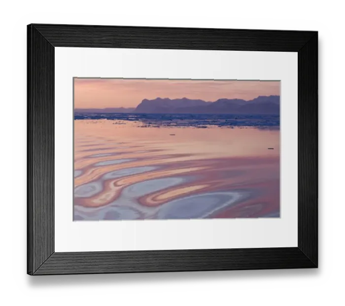 Framed Print : Sunset Kong Oscar Fjord East Coast of Greenland
