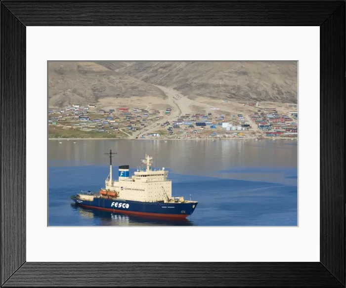 Framed Print : The icebreabker Kapitan Khlebnikov at anchor Qaanaaq Greenland Framed Print : The icebreabker Kapitan Khlebnikov at anchor Qaanaaq Greenland