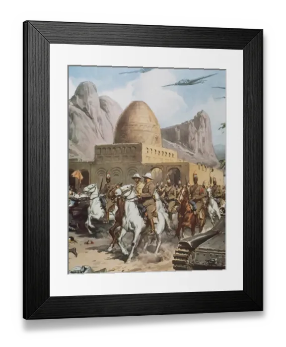 Framed Print : SECOND WORLD WAR. Entry of Italian troops in Cassalla (1940) Framed Print : SECOND WORLD WAR. Entry of Italian troops in Cassalla (1940)