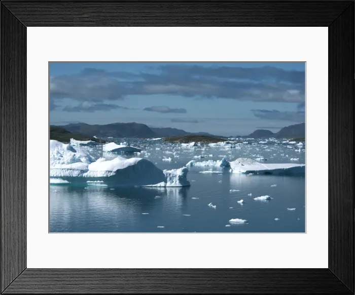 Framed Print : Greenland, Narsaq Sound. A sea of icebergs on Narsaq Sound in southern Greenland Framed Print : Greenland, Narsaq Sound. A sea of icebergs on Narsaq Sound in southern Greenland