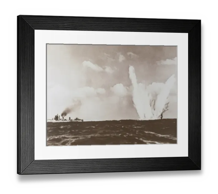 Framed Print : SECOND WORLD WAR (1939-1945). Underwater mine explosion Framed Print : SECOND WORLD WAR (1939-1945). Underwater mine explosion