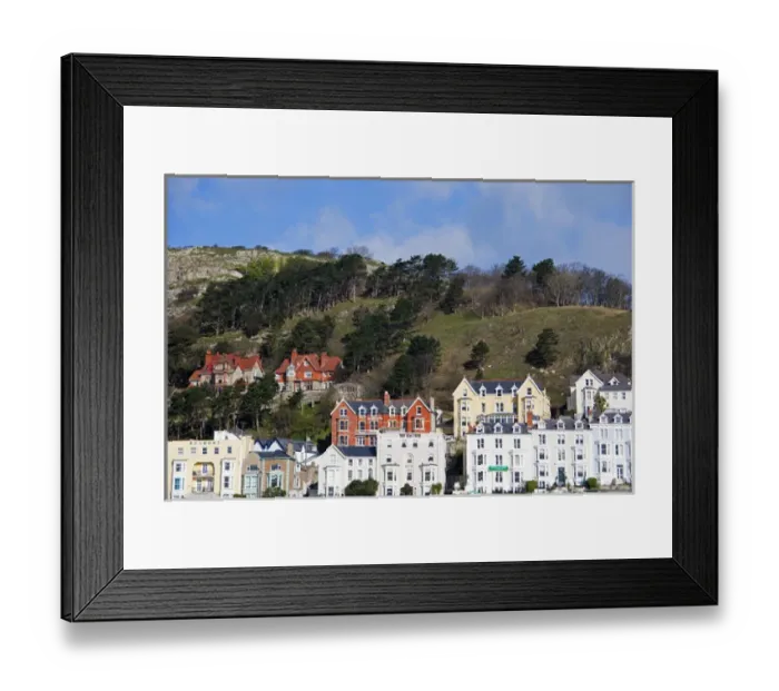Framed Print : Europe, United Kingdom, Wales, Llandudno. Victorian Houses of Llandudno
