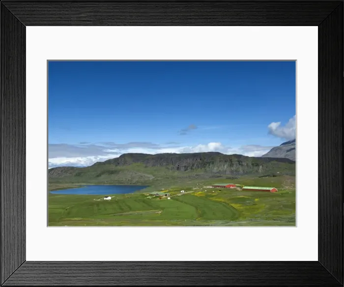 Framed Print : Greenland, Itilleq. One of the scattered sheep farms of Itilleq, Greenland