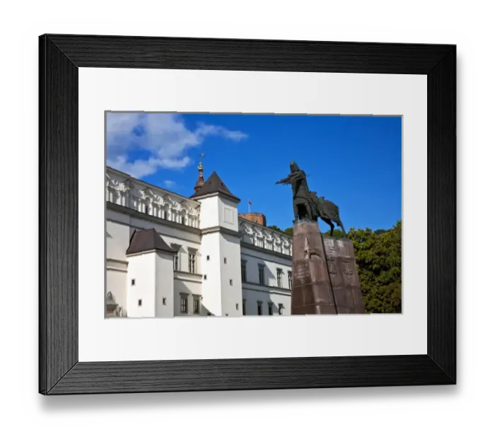 Framed Print : Vilnius, Lithuania, Lietuva, Monument to Gediminas, the Grand Duke and Founder of Framed Print : Vilnius, Lithuania, Lietuva, Monument to Gediminas, the Grand Duke and Founder of