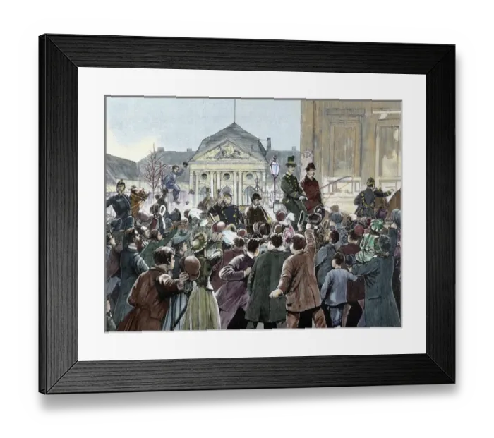 Framed Print : Popular ovation to the Prince Bismarck, way of the station, on having stayed away Framed Print : Popular ovation to the Prince Bismarck, way of the station, on having stayed away