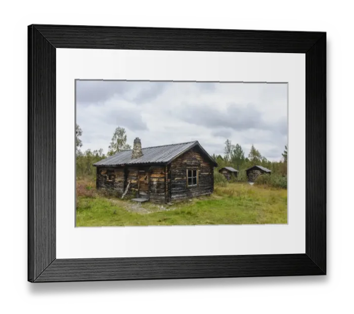 Framed Print : Sweden, Norrbotten. Old farm house along Inlandsvagen (E45), south of Karesuando Framed Print : Sweden, Norrbotten. Old farm house along Inlandsvagen (E45), south of Karesuando