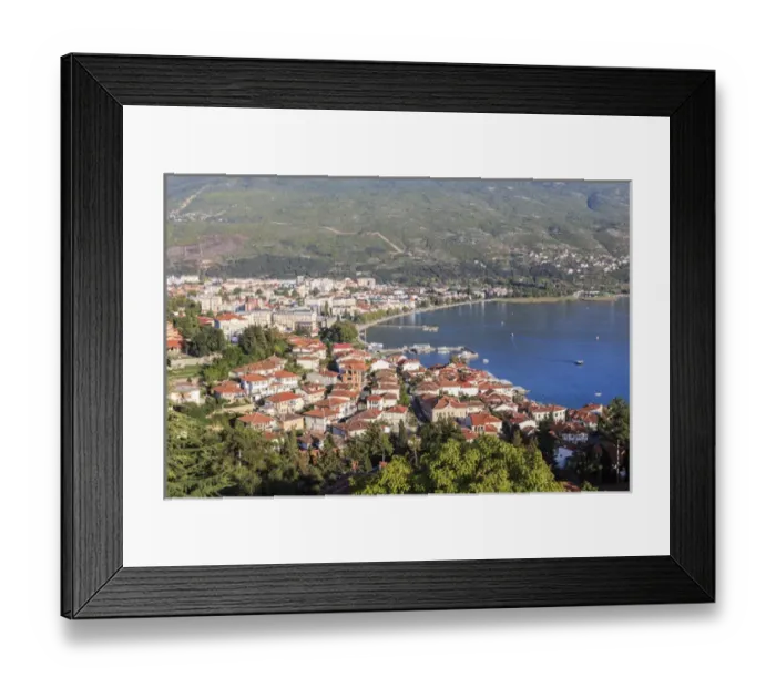 Framed Print : Republic of Macedonia, Ohrid and Lake Ohrid, Ohrid has 365 churches, one for each day of the year