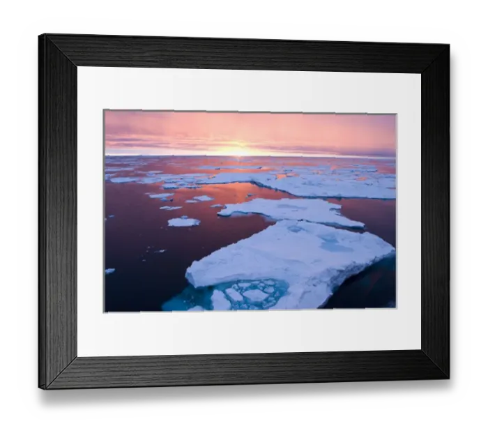 Framed Print : Sunset Greenland Sea East Coast of Greenland