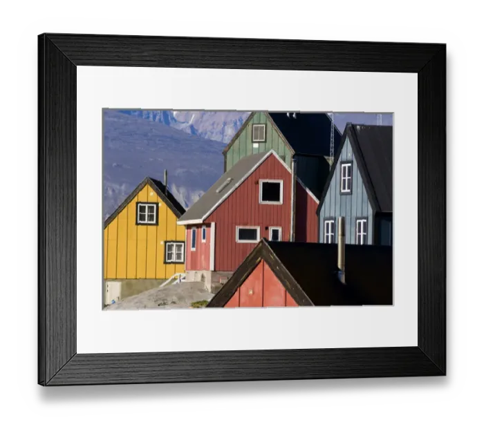 Framed Print : Traditional houses Uummannaq Greenland Framed Print : Traditional houses Uummannaq Greenland