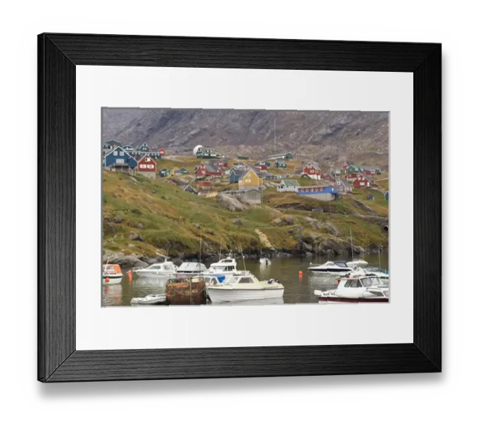 Framed Print : Village Tasiilaq (Ammassalik) Greenland