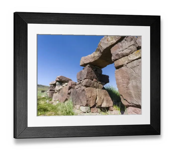 Framed Print : Ruins of the episcopal church. Village Igaliku (Gardar) on the shore of Einarsfjord Framed Print : Ruins of the episcopal church. Village Igaliku (Gardar) on the shore of Einarsfjord