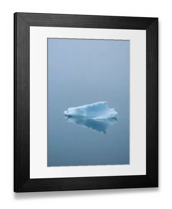Framed Print : Greenland, Eriks Fjord. A single iceberg floats on Eriks Fjord in southern