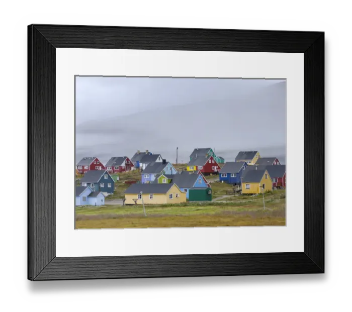 Framed Print : The small town Narsaq in the South of Greenland. America, North America, Greenland Framed Print : The small town Narsaq in the South of Greenland. America, North America, Greenland