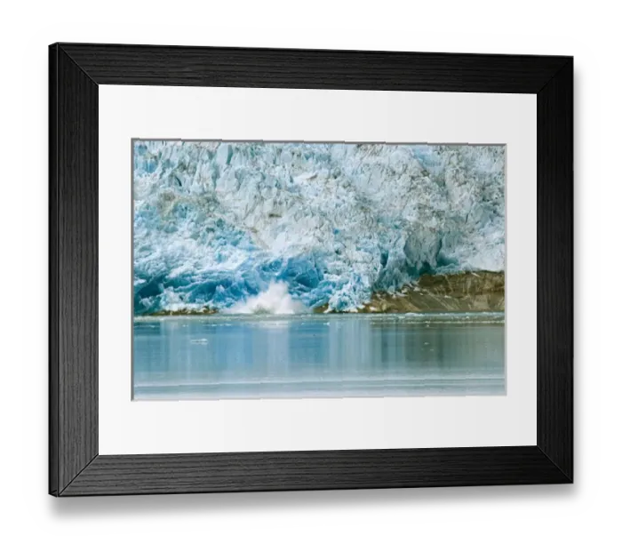 Framed Print : Greenland, Qaleraliq Glacier. Ice calving from the glacial front of the Qaleraliq Framed Print : Greenland, Qaleraliq Glacier. Ice calving from the glacial front of the Qaleraliq