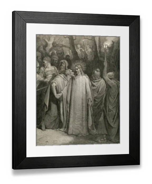 Framed Print : The Judas Kiss. (Matthew, Chapter XXVI, verses 48 to 54) Framed Print : The Judas Kiss. (Matthew, Chapter XXVI, verses 48 to 54)