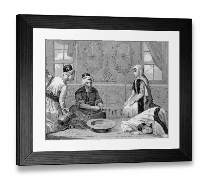 Framed Print : OTTOMAN EMPIRE. TURKEY. Turkish noble grooming. Engraving of the nineteenth century Framed Print : OTTOMAN EMPIRE. TURKEY. Turkish noble grooming. Engraving of the nineteenth century
