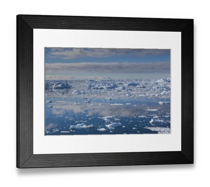 Framed Print : Greenland, Disko Bay, Ilulissat, elevated view of floating ice Framed Print : Greenland, Disko Bay, Ilulissat, elevated view of floating ice