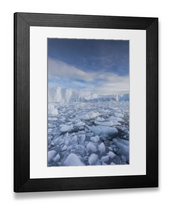 Framed Print : Greenland, Disko Bay, Ilulissat, floating ice at sunset Framed Print : Greenland, Disko Bay, Ilulissat, floating ice at sunset