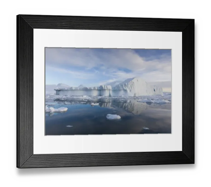 Framed Print : Greenland, Disko Bay, Ilulissat, floating ice at sunset Framed Print : Greenland, Disko Bay, Ilulissat, floating ice at sunset