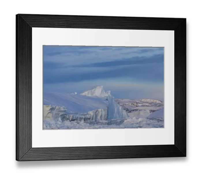 Framed Print : Greenland, Disko Bay, Ilulissat, floating ice at sunset Framed Print : Greenland, Disko Bay, Ilulissat, floating ice at sunset