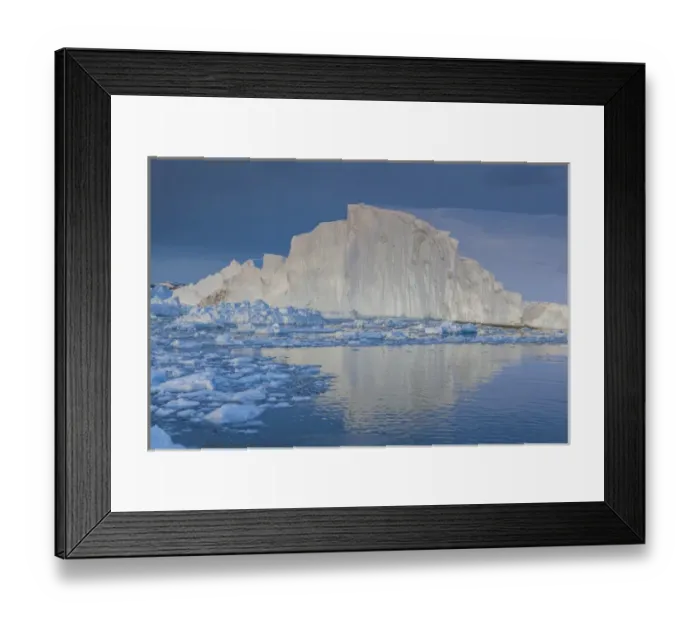 Framed Print : Greenland, Disko Bay, Ilulissat, floating ice at sunset Framed Print : Greenland, Disko Bay, Ilulissat, floating ice at sunset