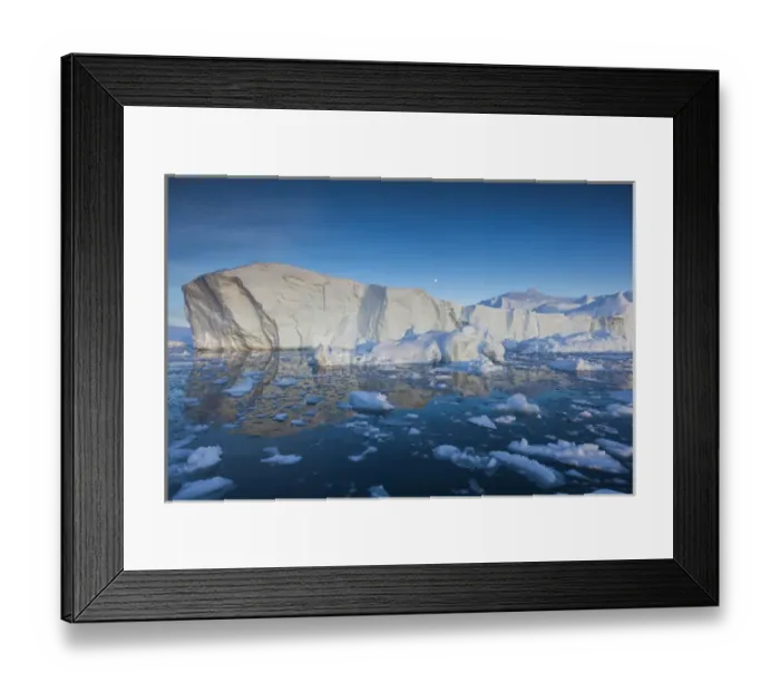 Framed Print : Greenland, Disko Bay, Ilulissat, floating ice at sunset Framed Print : Greenland, Disko Bay, Ilulissat, floating ice at sunset