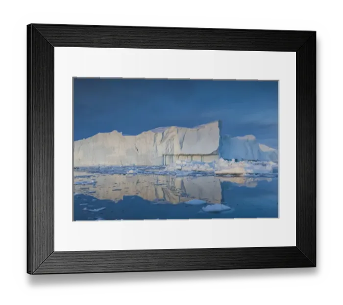 Framed Print : Greenland, Disko Bay, Ilulissat, floating ice at sunset Framed Print : Greenland, Disko Bay, Ilulissat, floating ice at sunset