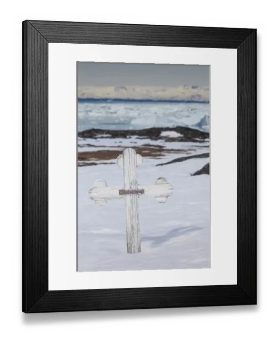 Framed Print : Greenland, Disko Bay, Ilulissat, cemetery by the Sermermiut settlement ruins Framed Print : Greenland, Disko Bay, Ilulissat, cemetery by the Sermermiut settlement ruins