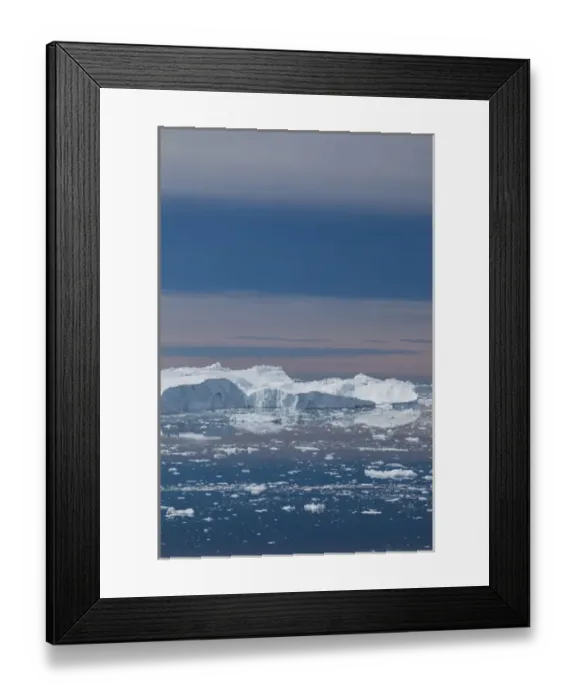 Framed Print : Greenland, Disko Bay, Ilulissat, elevated view of floating ice Framed Print : Greenland, Disko Bay, Ilulissat, elevated view of floating ice