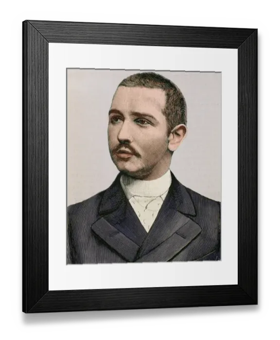 Framed Print : Abbas II of Egypt (1874-1944). Last Khedive of Egypt and Sudan (1892-1914). Engraving