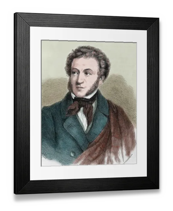 Framed Print : Pushkin, Aleksandr Sergeevic (Moscow, 1799-Petersburg, 1837) Framed Print : Pushkin, Aleksandr Sergeevic (Moscow, 1799-Petersburg, 1837)